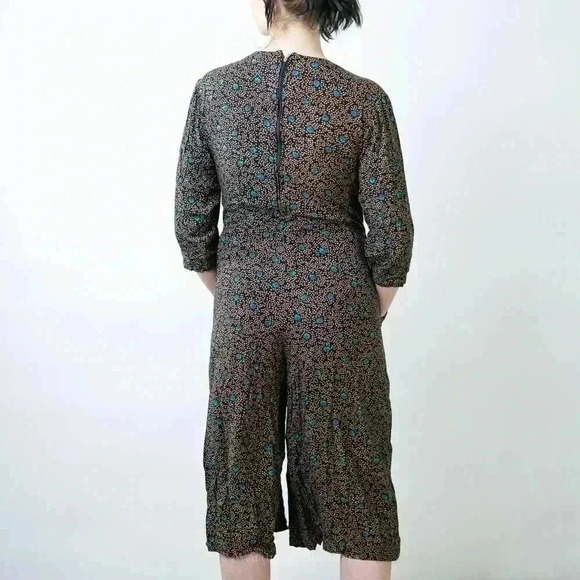 Vintage 90s Boho Cottagecore Romper Dress - M - Picture 3 of 11